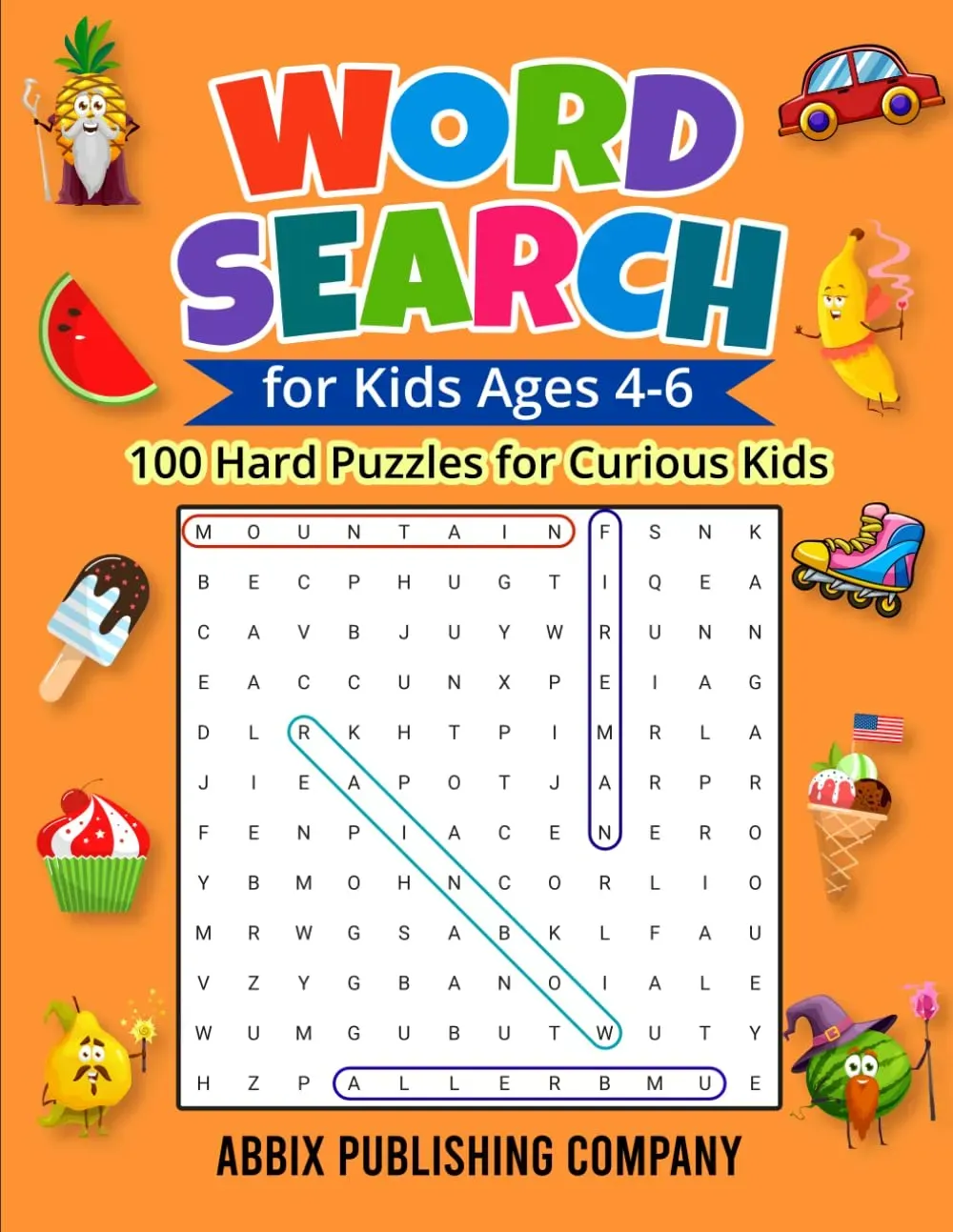 Word Search for Kids Ages 4-6: 100 Hard Puzzles for Curious Kids