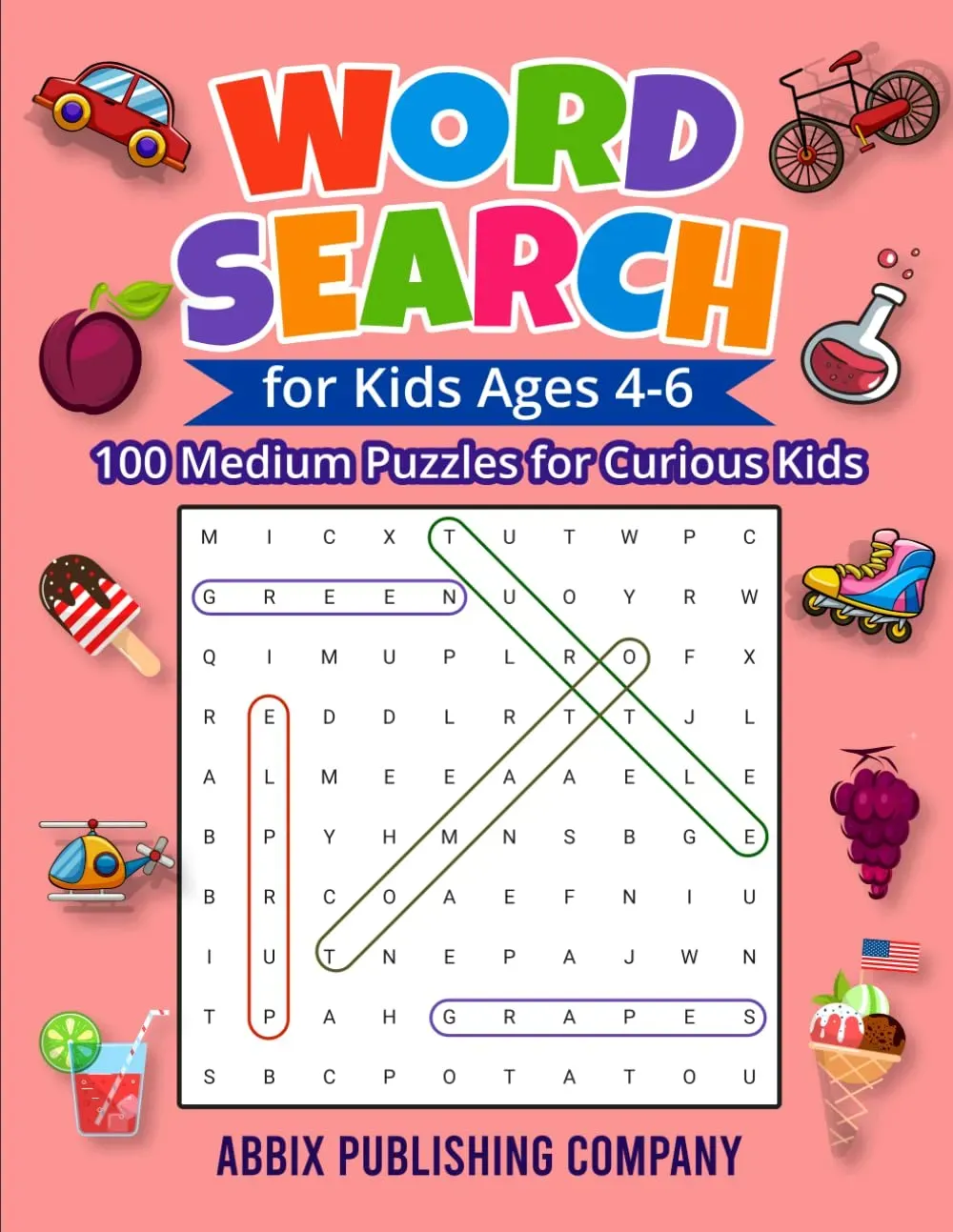 Word Search for Kids Ages 4-6: 100 Medium Puzzles for Curious Kids