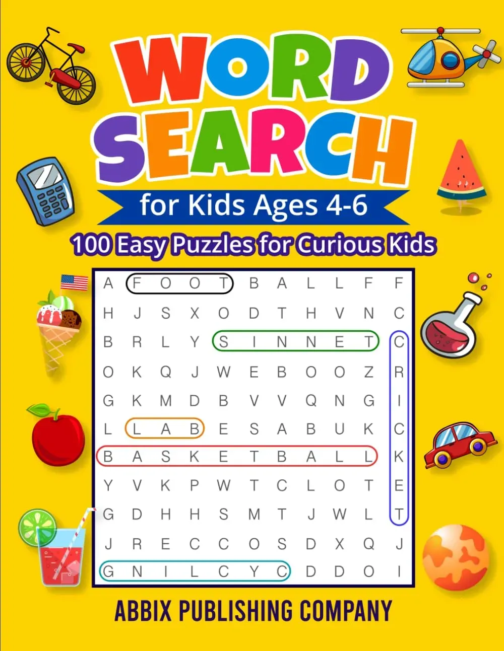 Word Search for Kids Ages 4-6: 100 Easy Puzzles for Curious Kids
