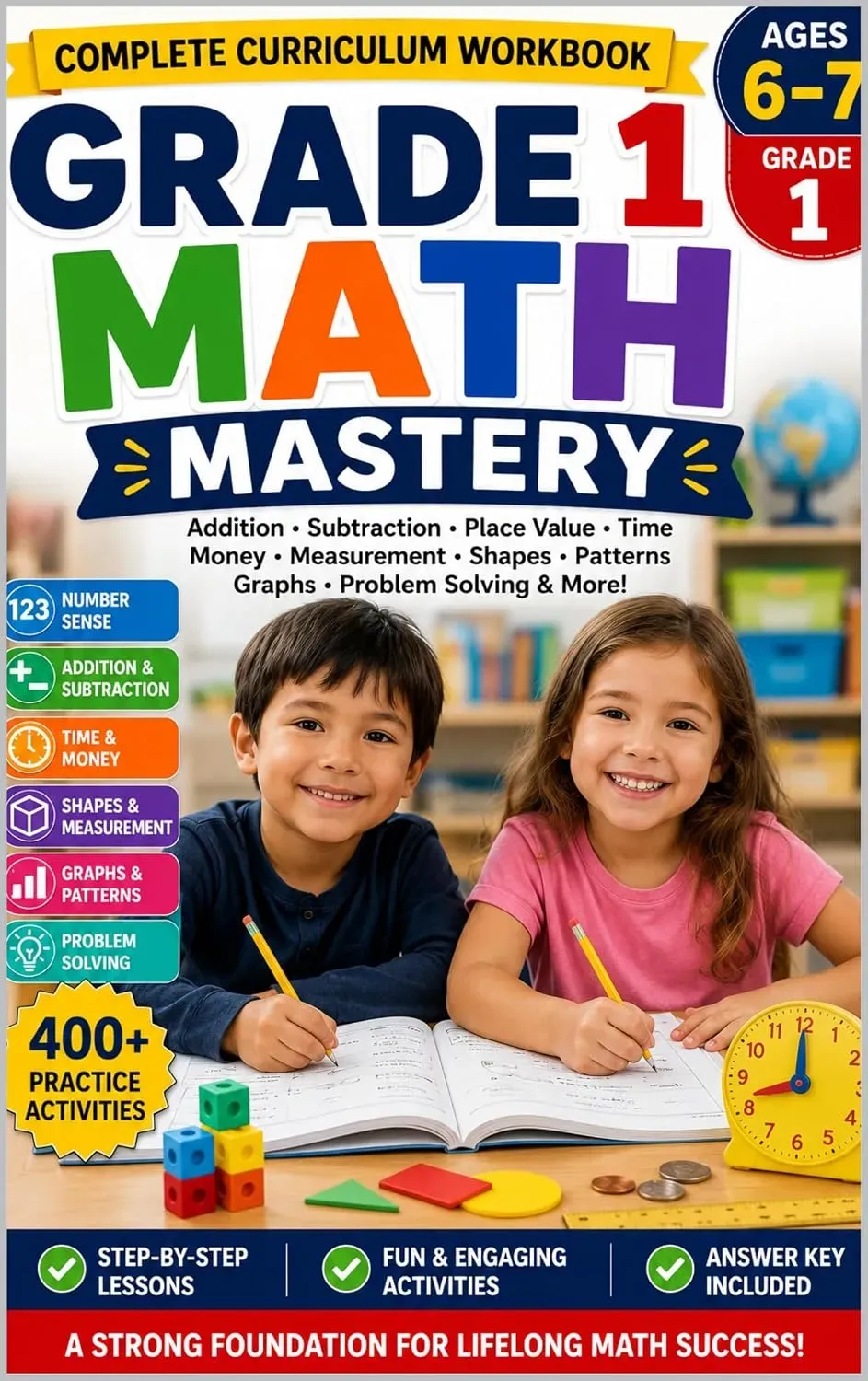 Complete Workbook Grade 1 Math Mastery: Complete Curriculum Workbook for First Graders ...